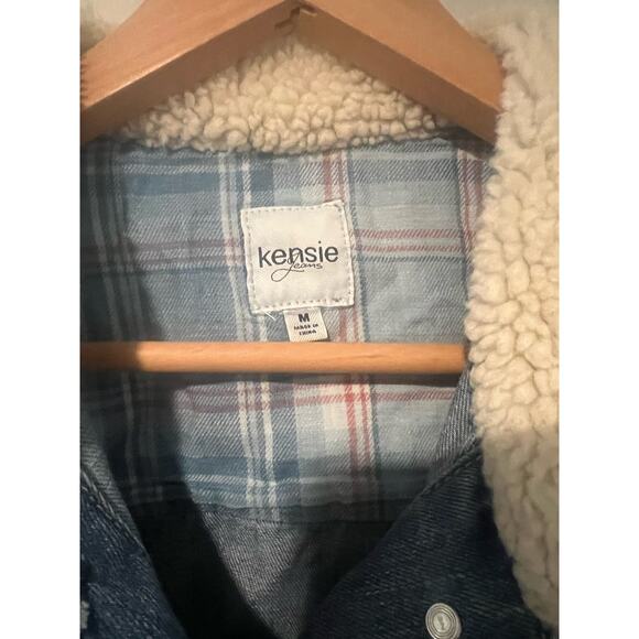 Kensie Denim Sherpa Jacket - Picture 3 of 5